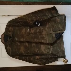 Camoflage quilted flannel shirt/coat